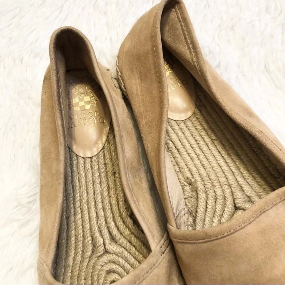 Vince Camuto Beige Suede Espadrille Shoes Sz 8 - Picture 4 of 11